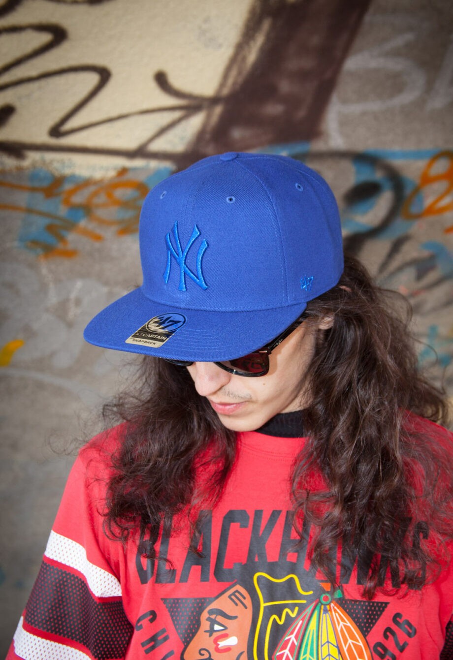 Snapback kšiltovka 47 brand No Shot Captain New York Yankees modrá