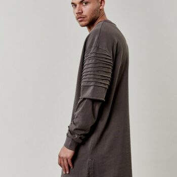 Mikina Cayler & Sons Pleated Layer Crewneck Grey Koupit