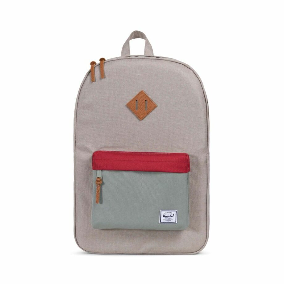 Batoh Herschel Supply Heritage Backpack Light Khaki Crosshatch/Shadow/Brick Red/Tan 1785Kč